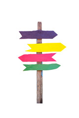 Color wood sign
