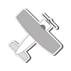 flat design aerobatic or trainer airplane icon vector illustration