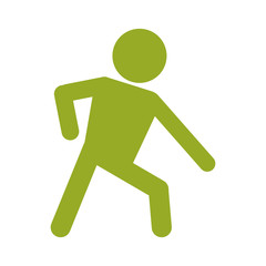 flat design man pictogram leaning icon vector illustration