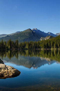 Longs Peak Reflection in Bear Lake