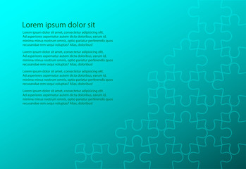 Abstract puzzle background. Sky blue color.