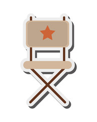 flat design director chair icon vector illustration