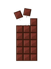 flat design candy chocolate bar icon vector illustration