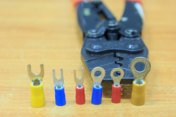 Crimping tool with cable for computer network