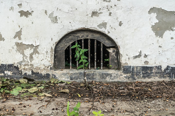 Ventilation on side of concrete building