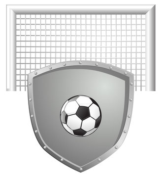 Soccer Football shield defense vector image