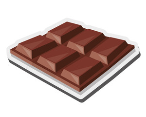 flat design candy chocolate bar icon vector illustration
