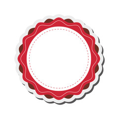 flat design round decorated badge icon vector illustration