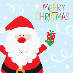 Christmas card with Santa design