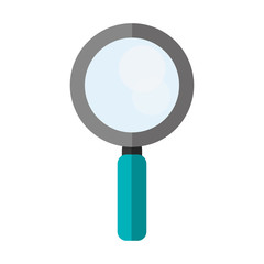 flat design magnifying glass icon vector illustration