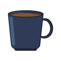 flat design coffee cup icon vector illustration
