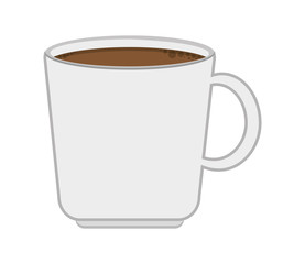 flat design coffee cup icon vector illustration