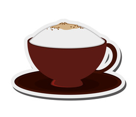 flat design coffee cup icon vector illustration