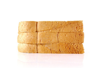 bread on white background.