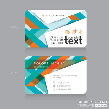 Business cards Design with abstract colorful banding shape background