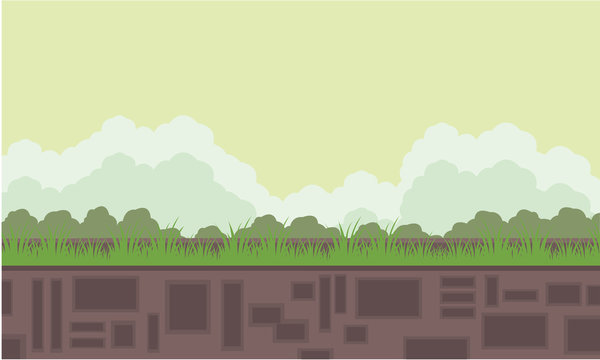 Flat backgrounds game scenery