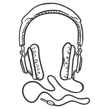 Vector Single Sketch Circumaural Headphones with Wire.