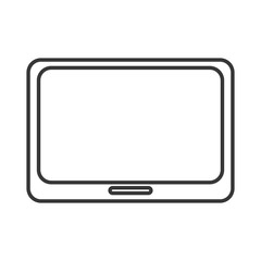 flat design single tablet icon vector illustration