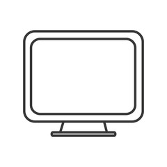 simple flat design computer monitor icon vector illustration