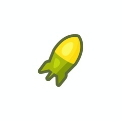 rocket game logo icon vector