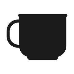 flat design single mug icon vector illustration
