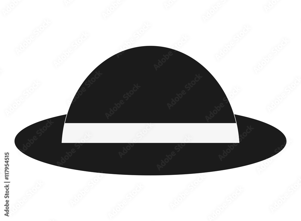 Poster flat design single hat icon vector illustration