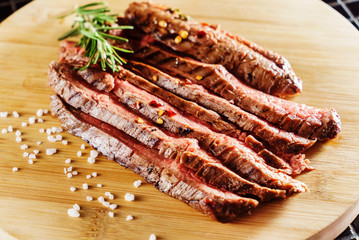 tasty steak with sauce