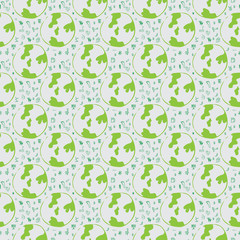Eco seamless pattern with signs