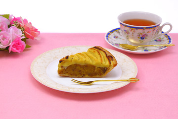 美味しいポテトケーキ/ホクホクのサツマイモをが美味しいショートケーキ