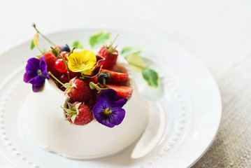 dessert with berries