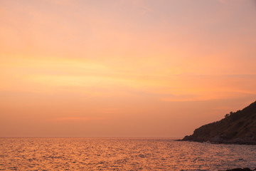 During the evening sunset