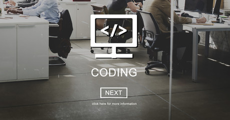 Algorithm Coding Programming CSS Online Website Concept