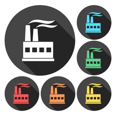  Factory - vector icon