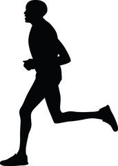 Runner silhouette vector