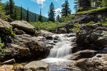 Mountain stream in Khamar-Daban ridge