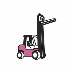 forklift logo icon vector
