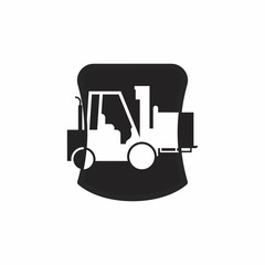 Fototapeta premium forklift logo icon vector 