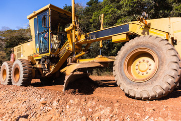 Grader Road Earthworks Construction
