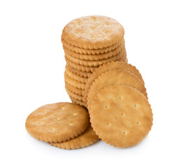 Biscuits on white background
