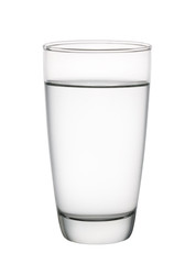 Glass of water isolated on white background