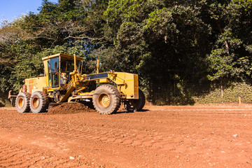Obraz premium Grader Road Earthworks Construction