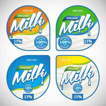 Milk labels set