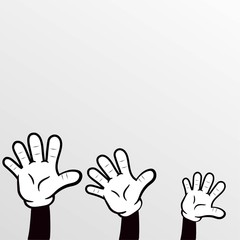 Raised hands


