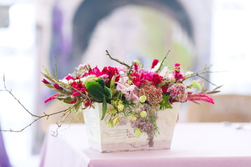 Beautiful flowers bouquets decor