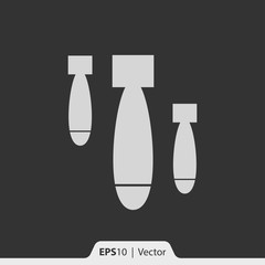 Air bomb vector icon for web and mobile