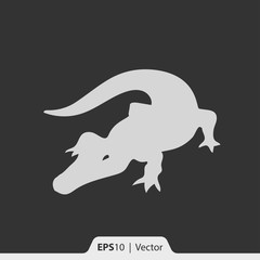 Alligator vector icon for web and mobile