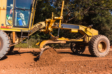 Grader Road Earthworks Construction