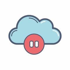 cloud computer logo icon vector