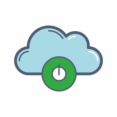 cloud computer logo icon vector