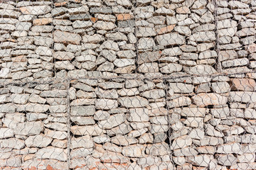 Stones Wire Cages Wall
